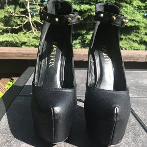 Black and Gold Heels